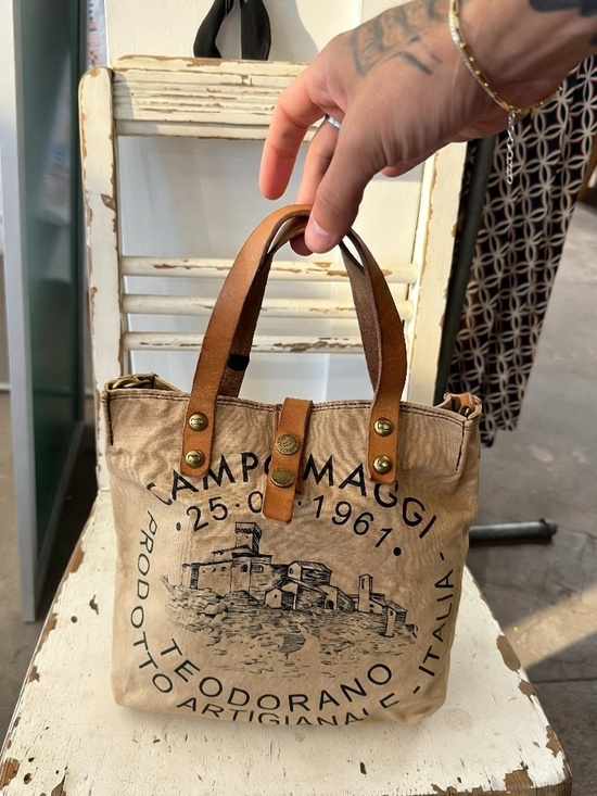 Campomaggi Handbags - Campomaggi Genziana Shopping Bag with Teodorano Print